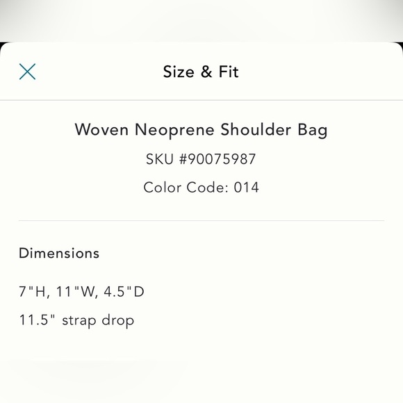 NWT new Anthropologie woven neoprene shoulder bag zip neutral beige nylon - Picture 14 of 17